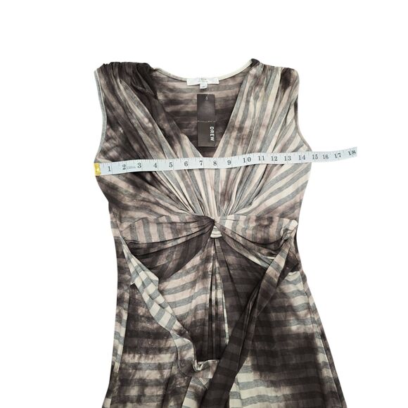 Drew Tie Dye Stripe Maxi Dress Sleeveless Charcoal Small NWT - Picture 9 of 12